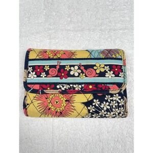 Vera Bradley Wallet Womens Tri-Fold Change Coin Happy Snails Floral Mixed Colors